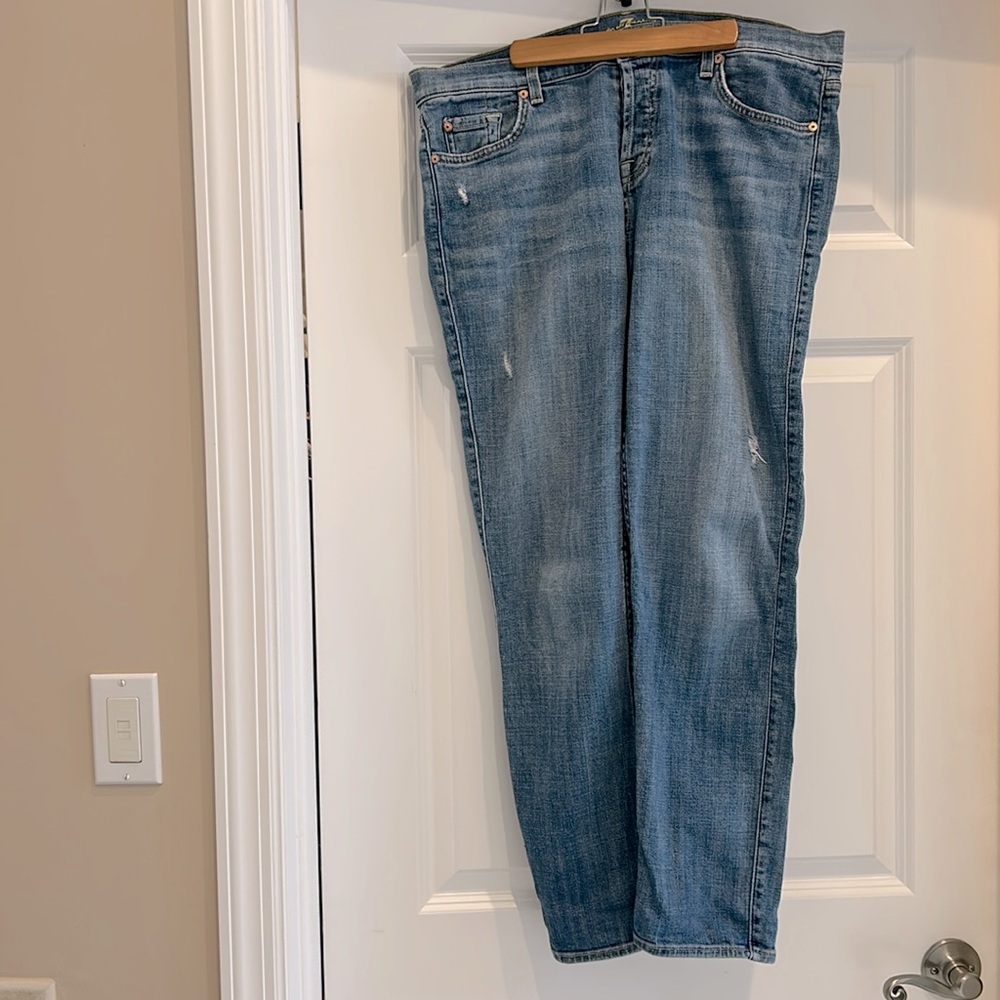 7 for All Mankind Skinny Boyfriend broken twill jeans size 30
